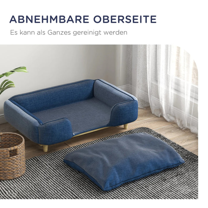 Dogenofa PET BED PET rimovibile e lavabile lavabile blu scuro, 96x66x24cm