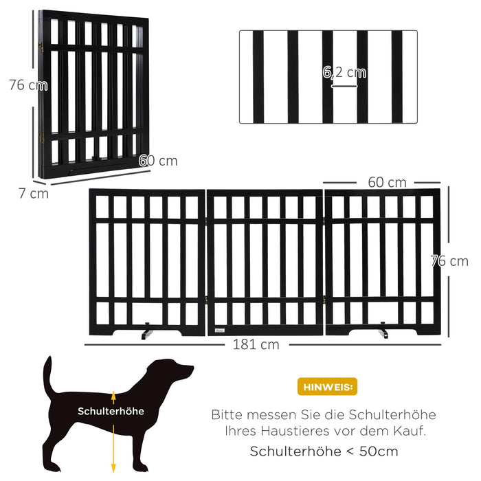 Grilles circulaires pour animaux de compagnie noirs pliables gratuits, 181x35x76cm