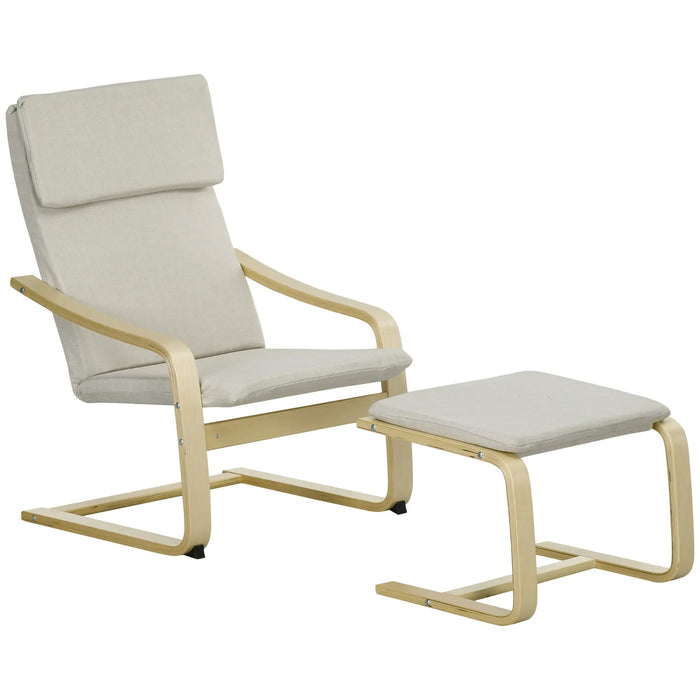 Chaussure de salon avec tabouret dans un linge à cadre en bois crème blanche, 66,5x80x9cm