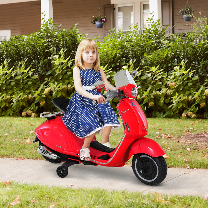 Véhicule pour enfants, moto électrique avec éclairage de musique MP3, 3-6 ans, PP, rouge, 108x49x75cm