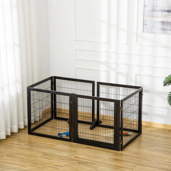 Grilles circulaires pour chiens en pin pliable, 432x36x70cm