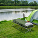 Campingbett Feldbett 5-teiliges-Set inkl. Transporttasche Grün, 193x86x43/63cm