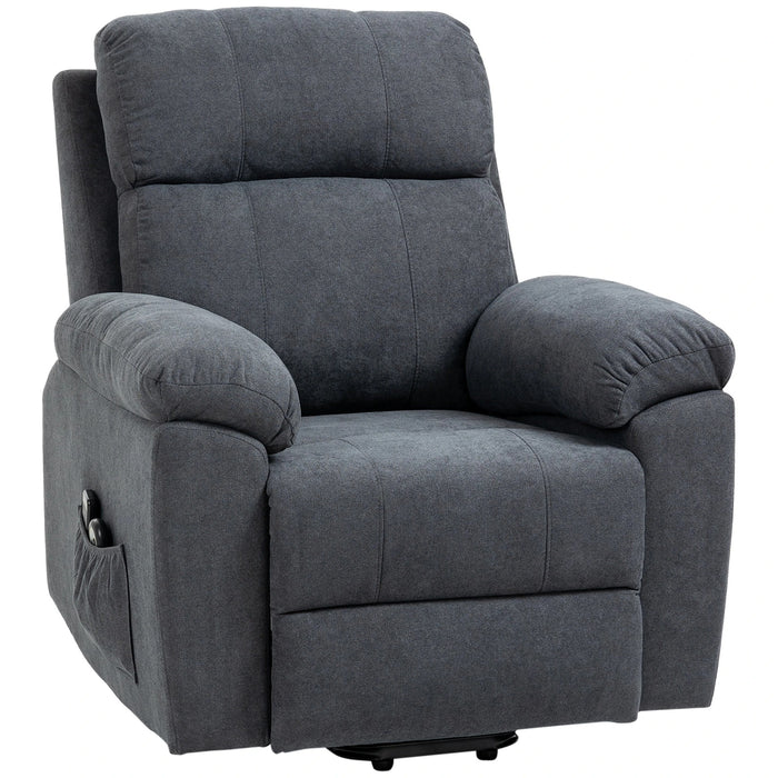 Massage chair with upstair 8 vibration engines including remote control gray, 89x99x103cm