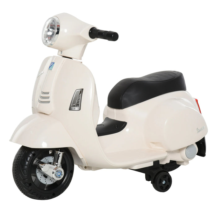 VESPA VESCA Motorcycle Electric Vehicle 18-36 mois 3 km / h LED Light Sound Pp Plastic Metal White 66.5x38x52cm