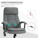 Bürostuhl Massagefunktion höhenverstellbar ergonomisch Grau, 63x70x112-121cm