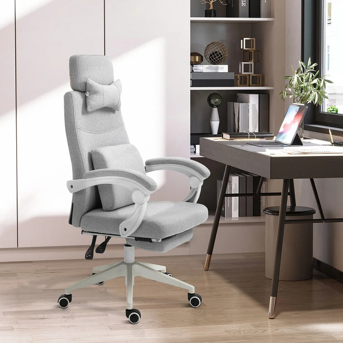 Bürostuhl mit Rollen Ergonomisch Polyester Schaumstoff, 62x68x117-127cm