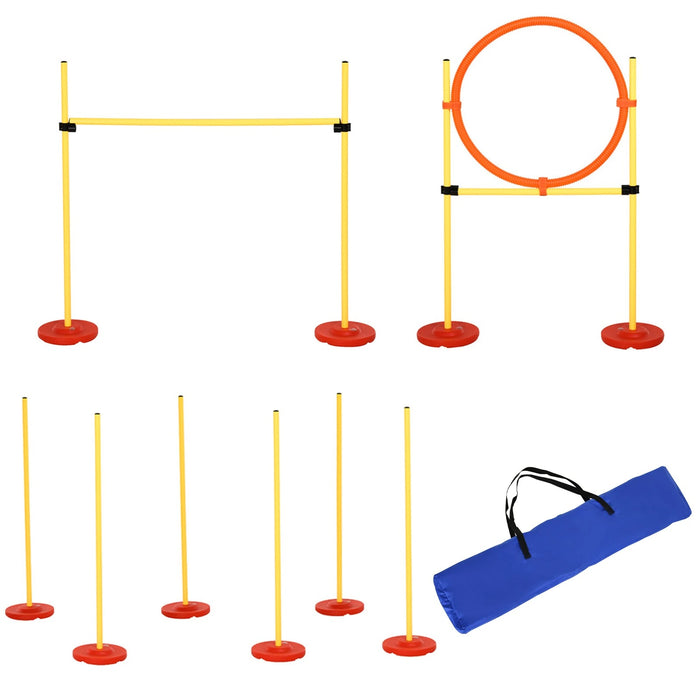 Hurdle Set Slalom Dog Training Set Plastic, 99x65x94cm