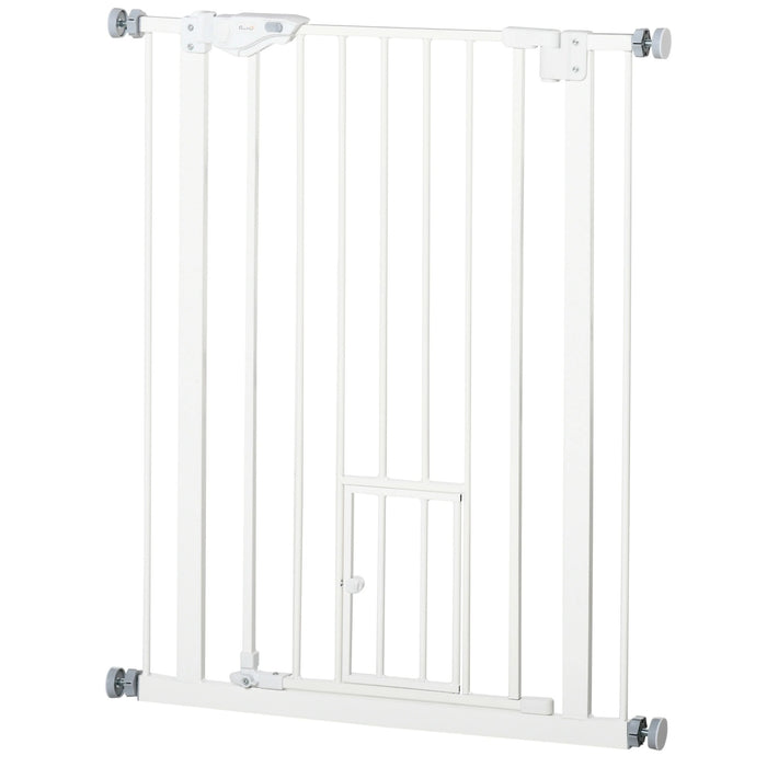 Calandre de porte avec rabat sans forage blanc, 74-80 cm